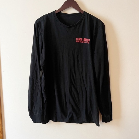 Luke Bryan What Makes you Country Tour Shirt Long Sleeves Black Tee - Picture 1 of 5